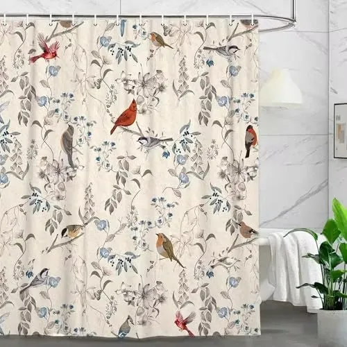 Duschvorhang Skanto mit Blumenprägung