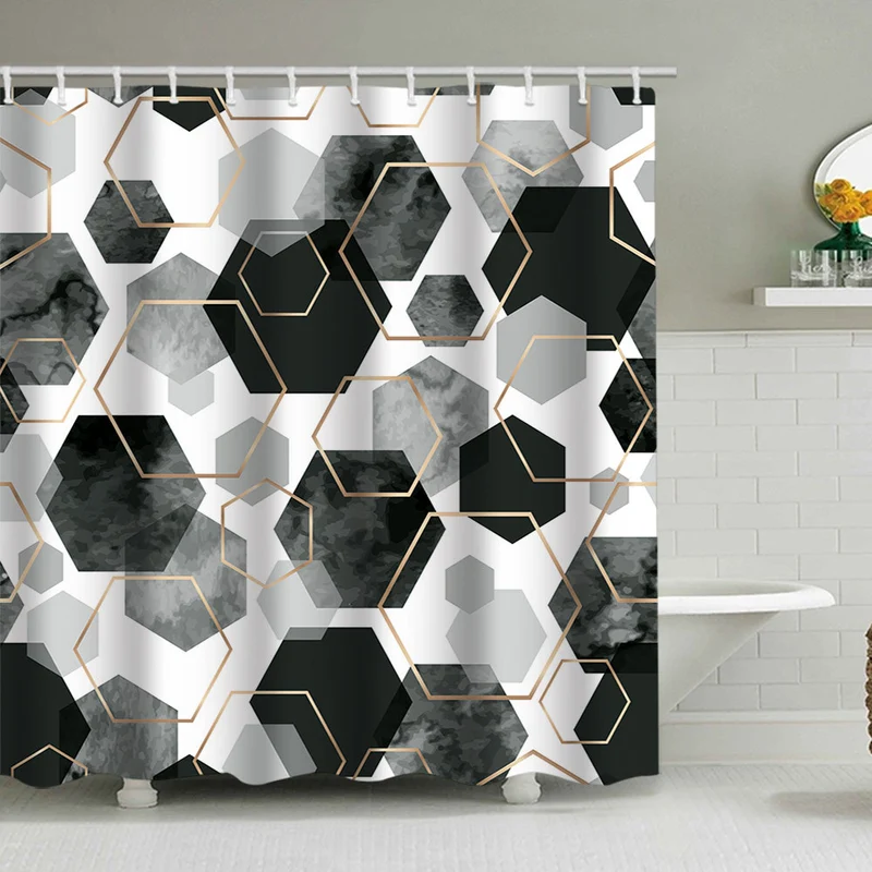 Duschvorhang mit geometrischem Muster Skanto