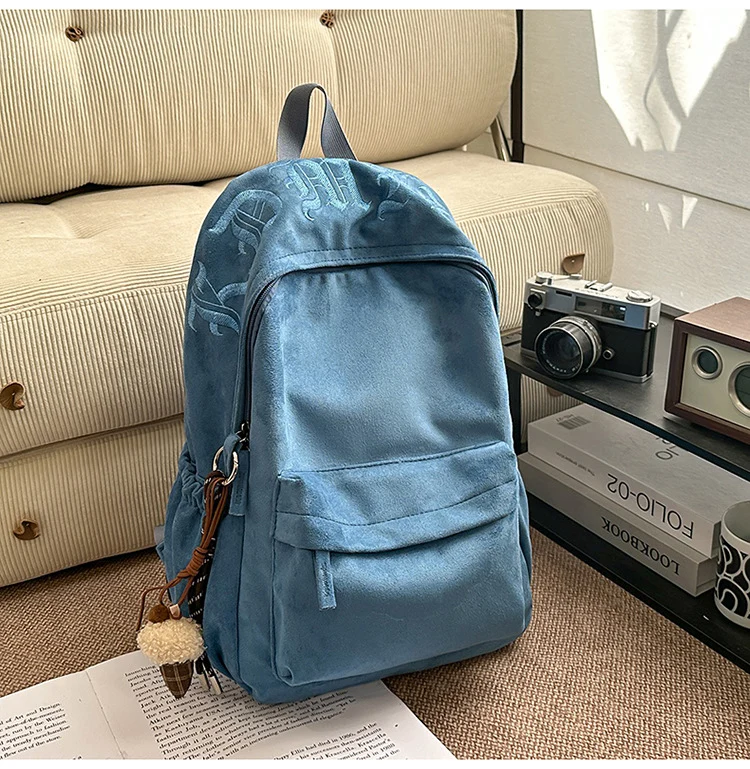 Lässiger Wildleder-Schulrucksack Skanto
