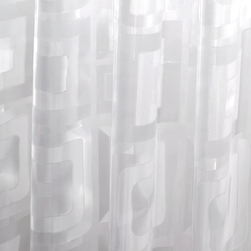 Transparenter Fenstervorhang Skanto mit geometrischem Muster