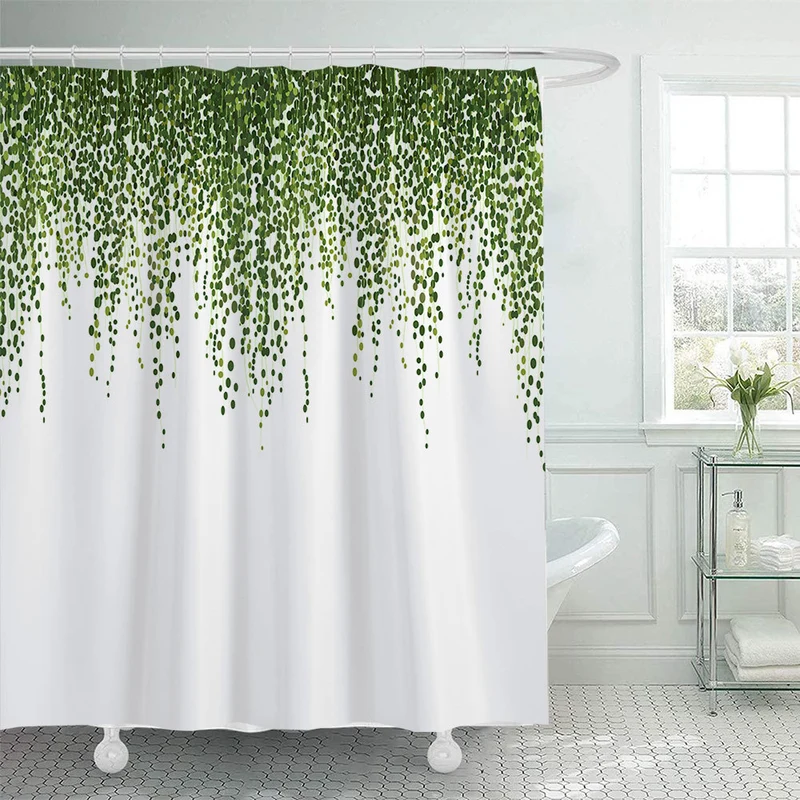 Duschvorhang Skanto mit botanischem Blätterdruck