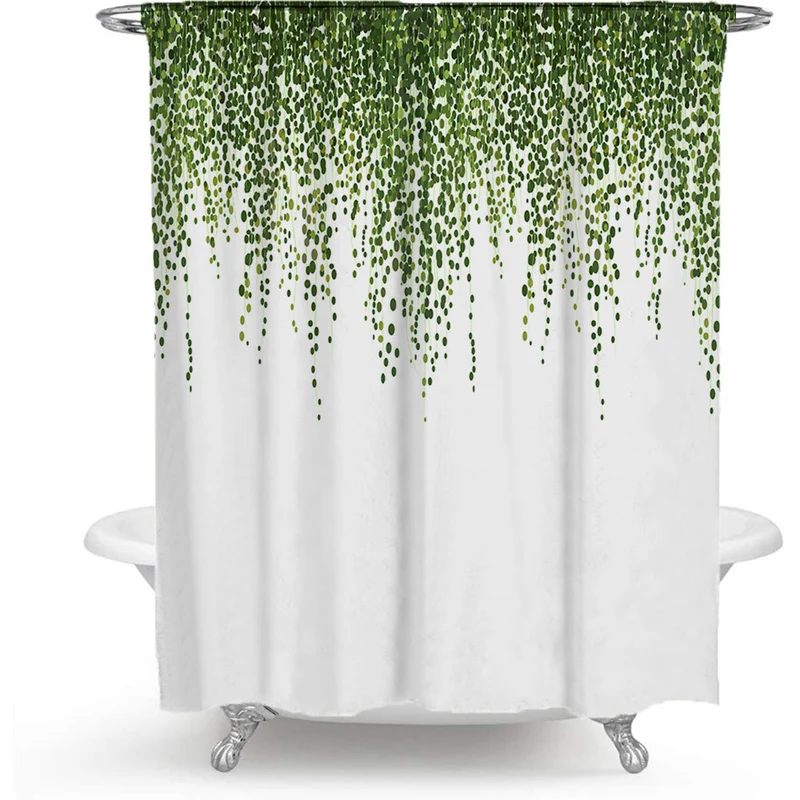 Duschvorhang Skanto mit botanischem Blätterdruck