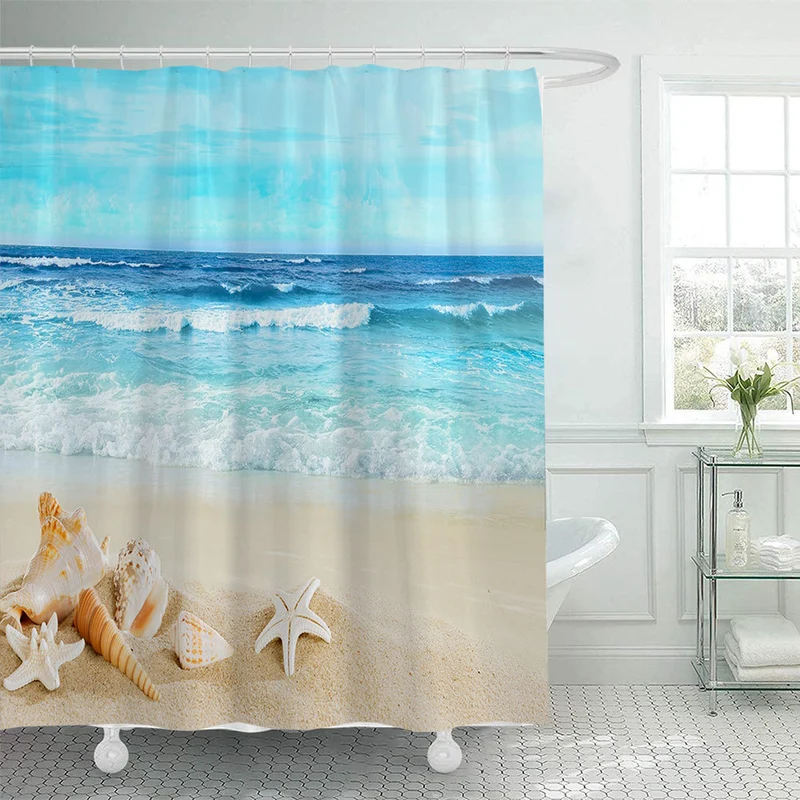 Duschvorhang mit Strandmotiv Skanto