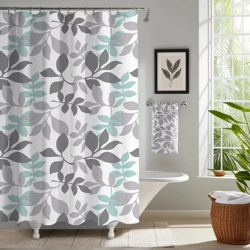 Duschvorhang Skanto mit Blumenmuster