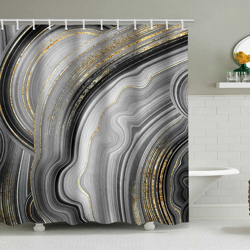 Duschvorhang Skanto mit künstlerischem Marmordesign