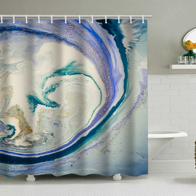 Duschvorhang Skanto mit künstlerischem Marmordesign