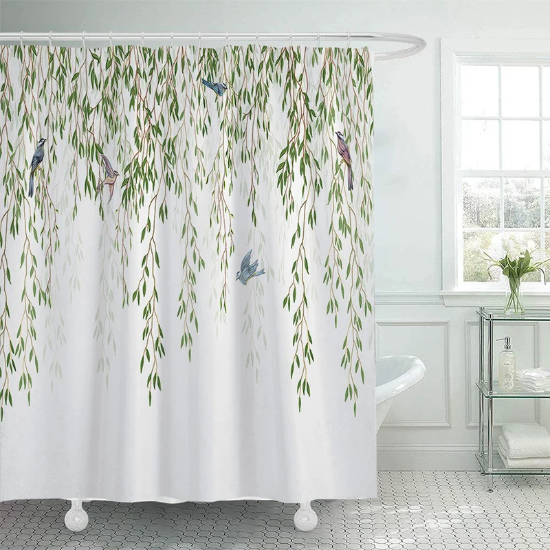 Duschvorhang Skanto mit künstlerischem Blumenmuster