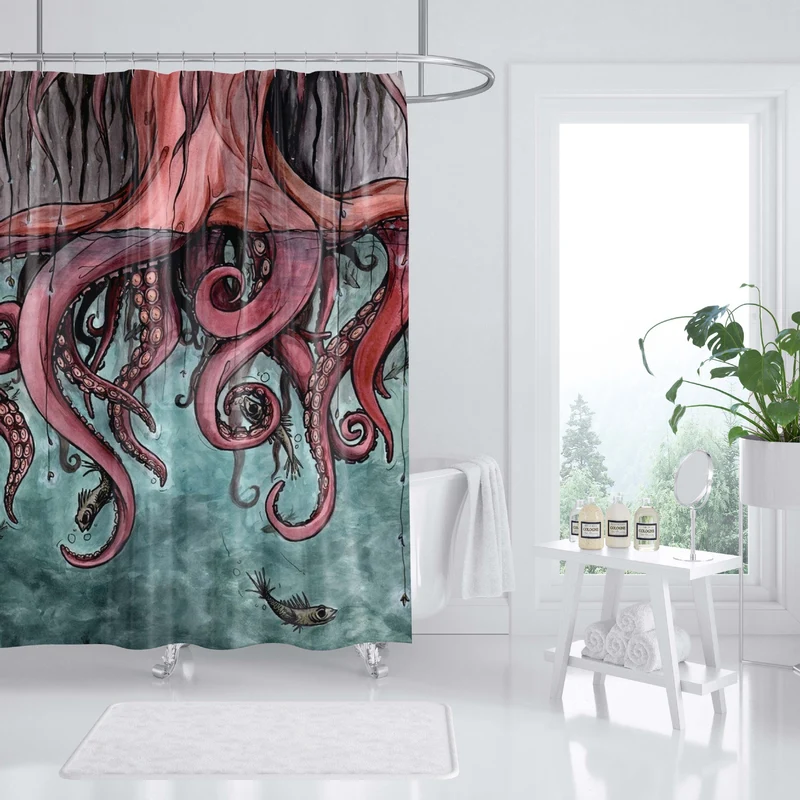 Duschvorhang Skanto mit Ozean-Kunstmotiv