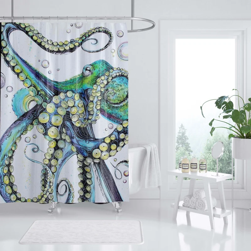 Duschvorhang Skanto mit Ozean-Kunstmotiv
