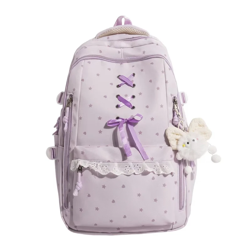 Schulrucksack Skanto mit Schnürdetails