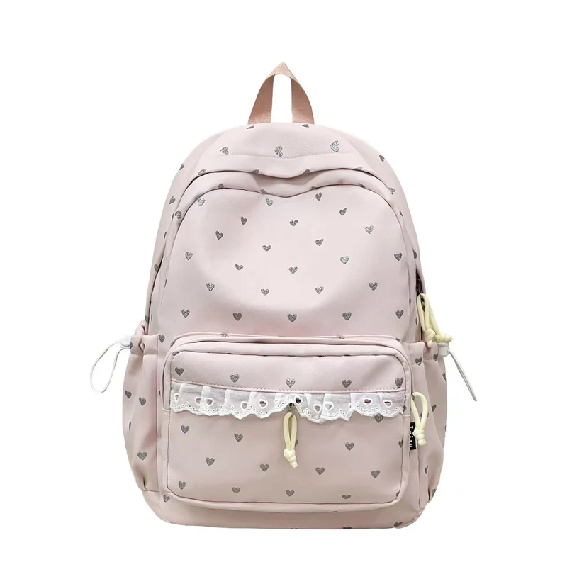 Lässiger Rucksack Skanto mit Herzmuster