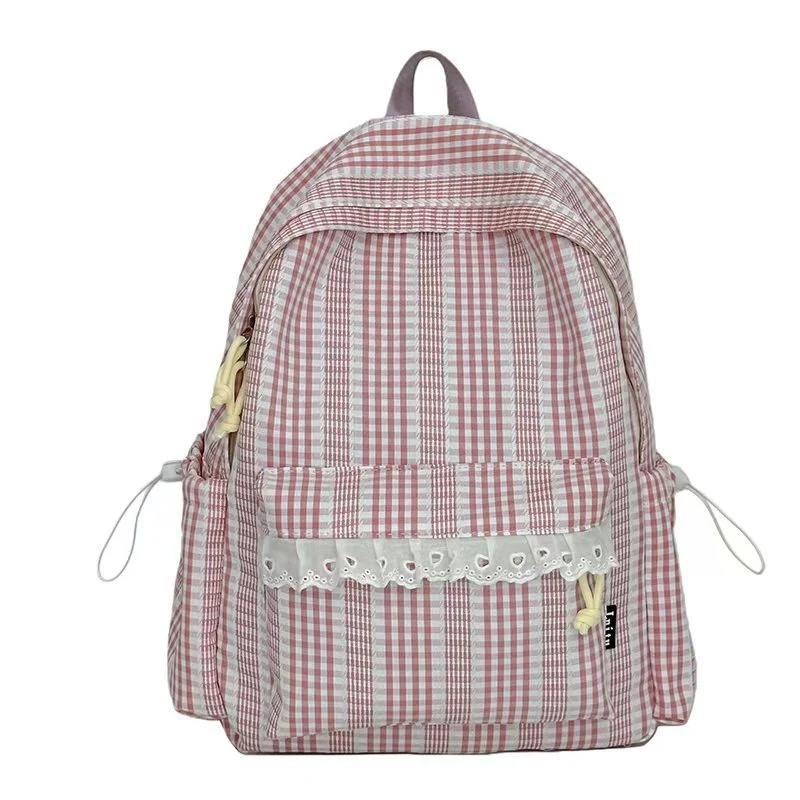 Stylischer Rucksack Skanto mit Vichy-Muster