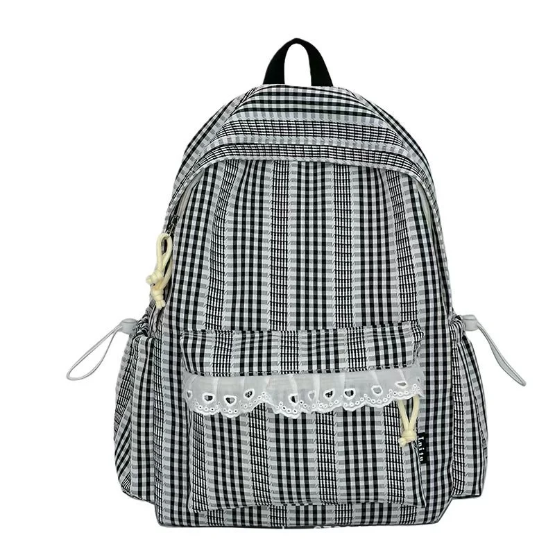 Stylischer Rucksack Skanto mit Vichy-Muster