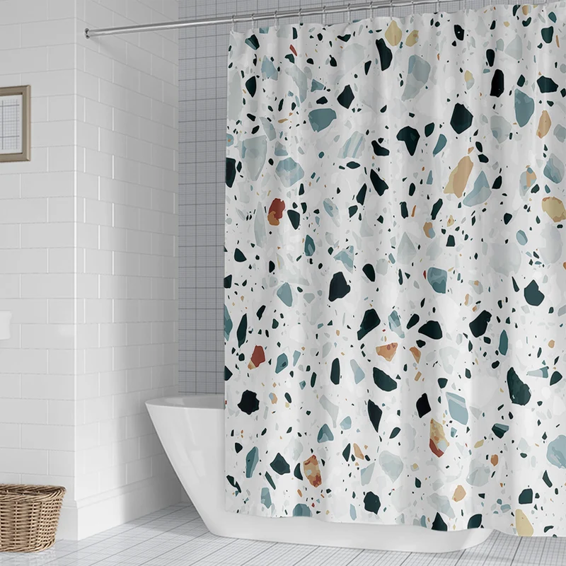 Stilvoller Terrazzo-Print Duschvorhang Skanto