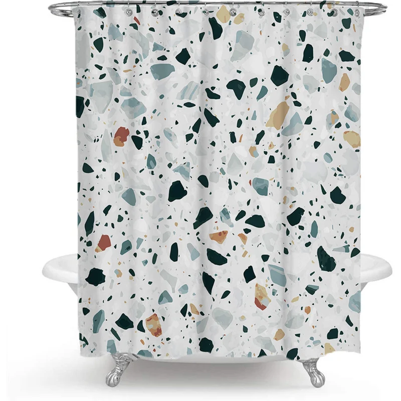 Stilvoller Terrazzo-Print Duschvorhang Skanto