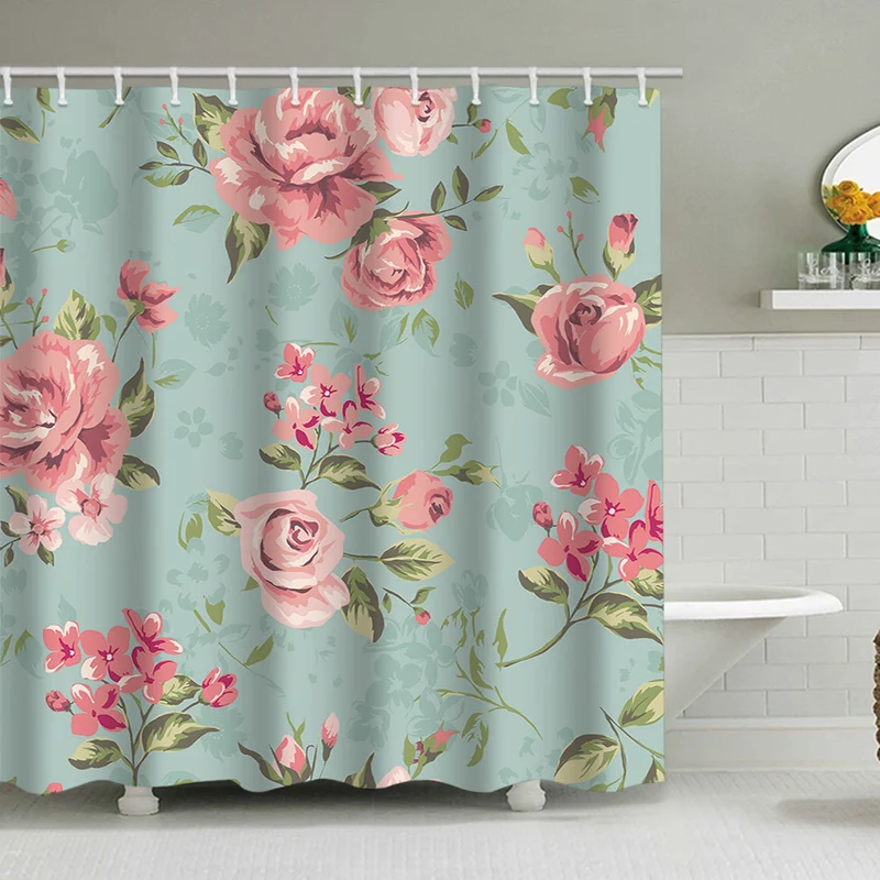 Duschvorhang Skanto mit Blumenmuster