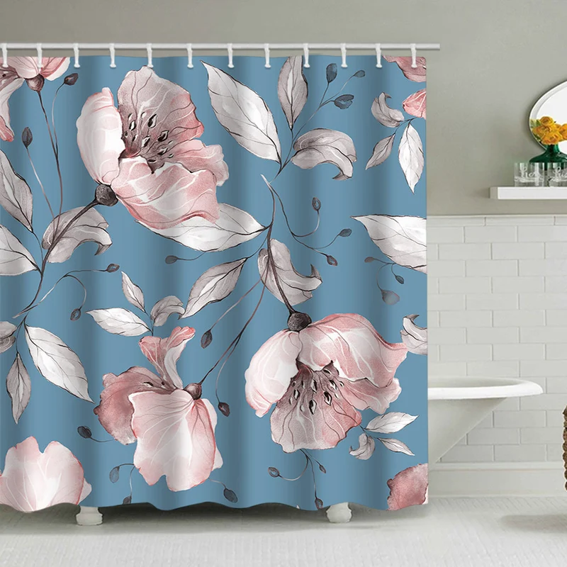 Duschvorhang Skanto mit Blumenmuster