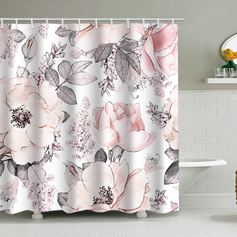Duschvorhang Skanto mit Blumenmuster
