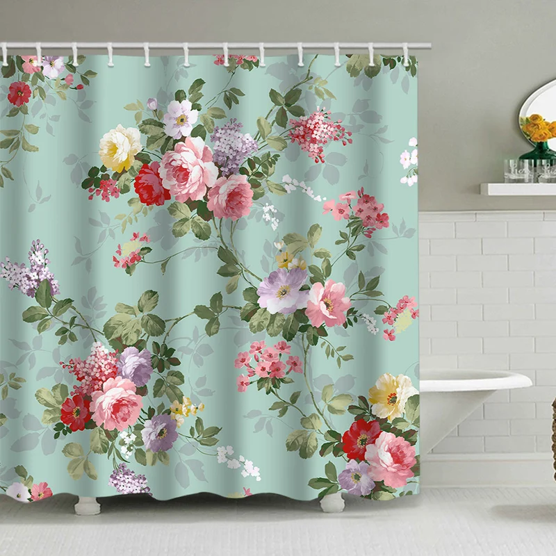 Duschvorhang Skanto mit Blumenmuster