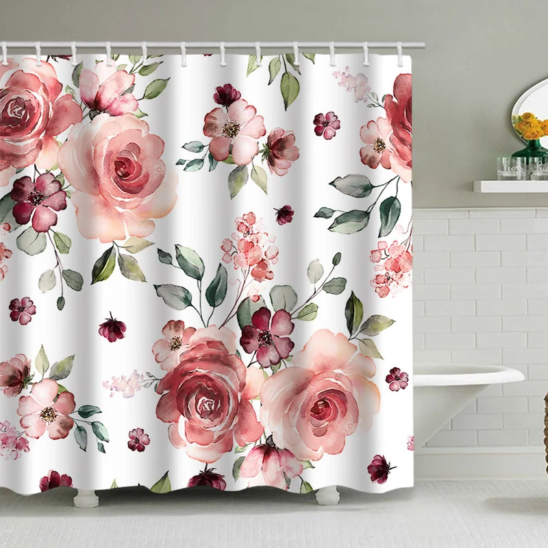 Duschvorhang Skanto mit Blumenmuster