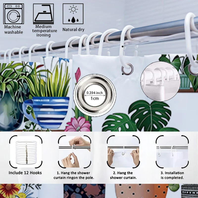 Digitales Badezimmer-Deko-Set mit Schleifenmuster Skanto