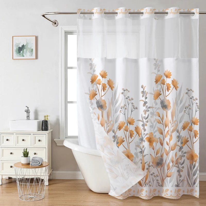 Duschvorhang Skanto mit Blumendesign