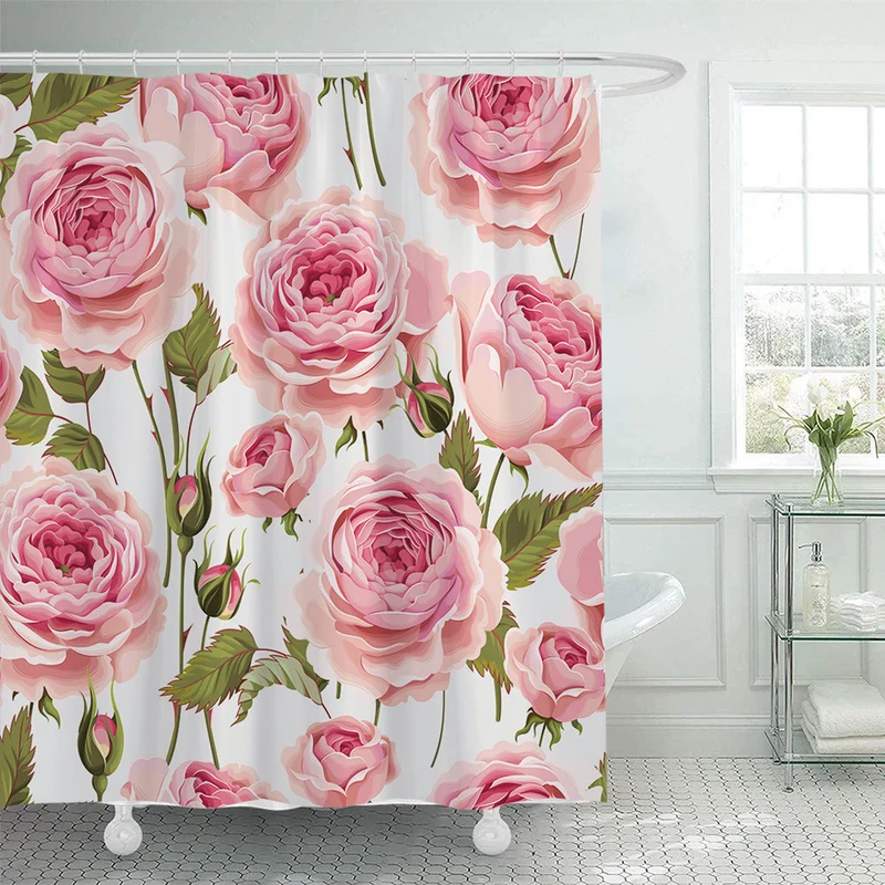 Duschvorhang Skanto mit Blumendesign