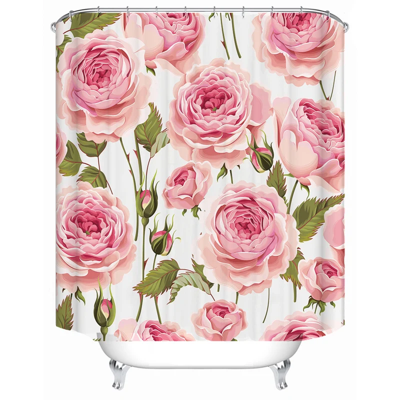 Duschvorhang Skanto mit Blumendesign