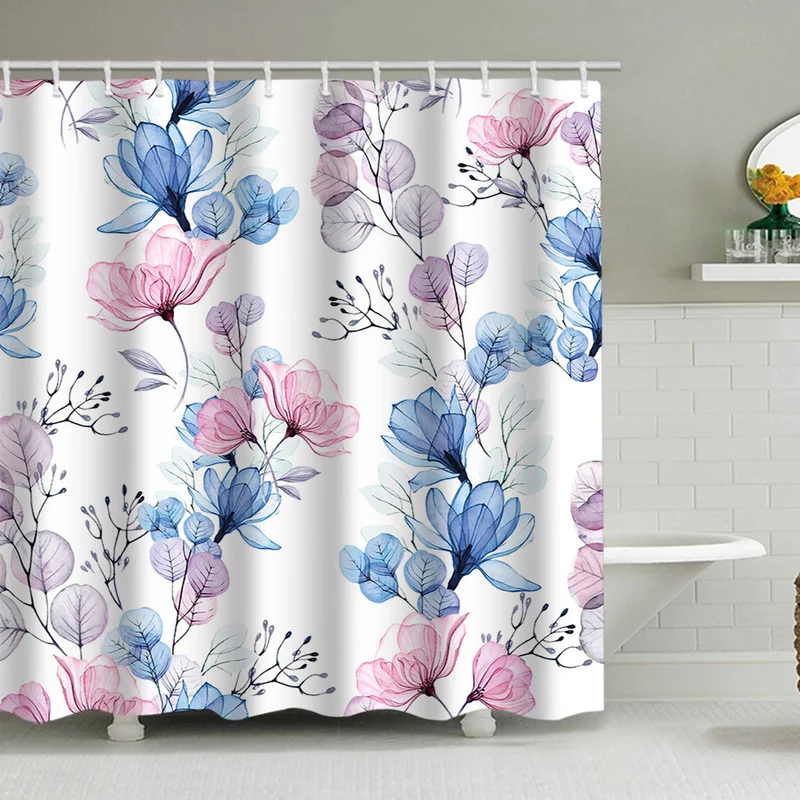 Duschvorhang Skanto mit Blumendesign