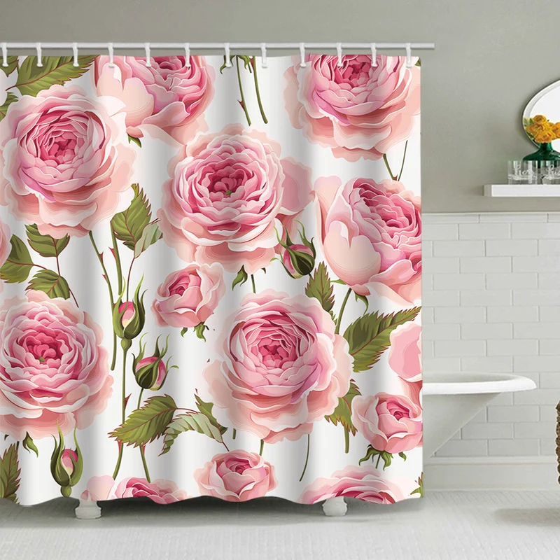 Duschvorhang Skanto mit Blumendesign