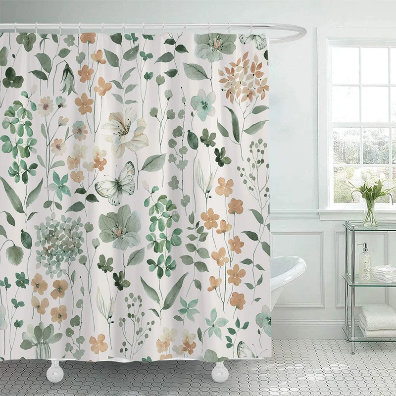 Duschvorhang Skanto mit Blumenkunst