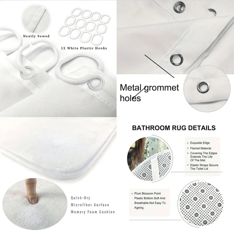 Digitales Badezimmer-Set im niedlichen Kuh-Design Skanto