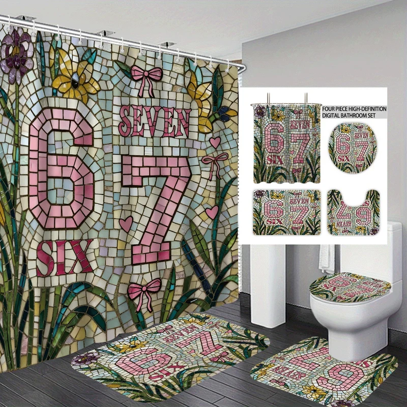 Badezimmer-Set im farbenfrohen Dessert-Design Skanto