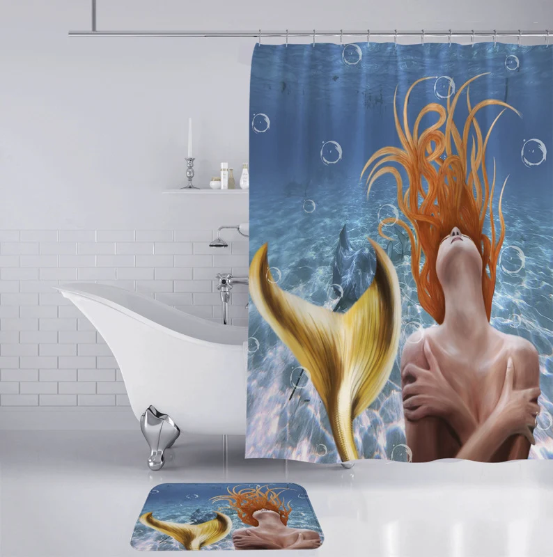 Künstlerisches Meerjungfrauen-Badezimmer-Set Skanto