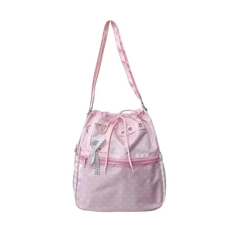 Elegante Schultertasche mit Kordelzug Skanto