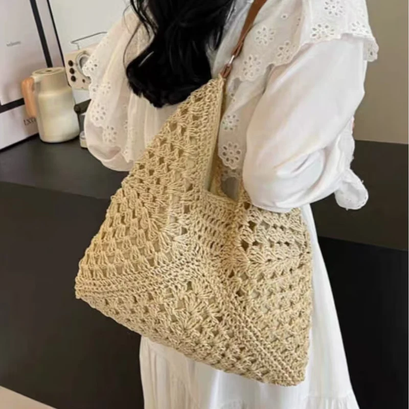 Handtasche mit künstlerischem Makramee-Design und flexiblem Tragekomfort Skanto