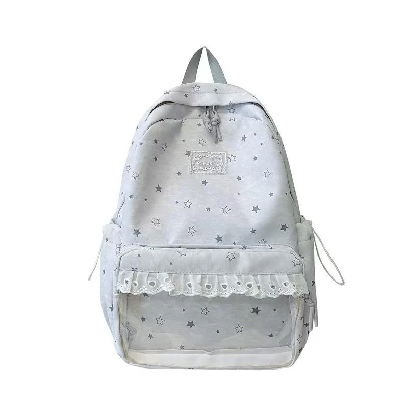 Lässiger Schulrucksack Skanto mit Sternmuster