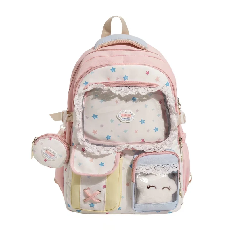 Rucksack Skanto mit transparenter Front und mehreren Fächern