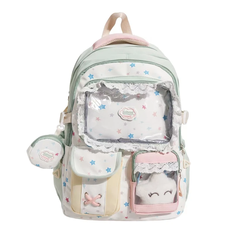 Rucksack Skanto mit transparenter Front und mehreren Fächern