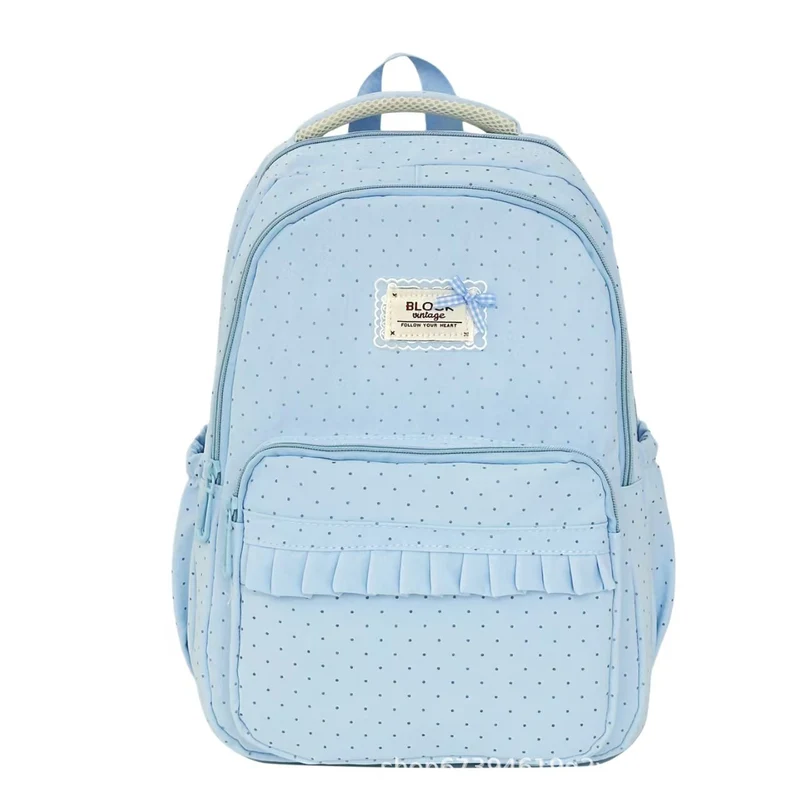 Stilvoller gepunkteter Rucksack Skanto mit Raffung