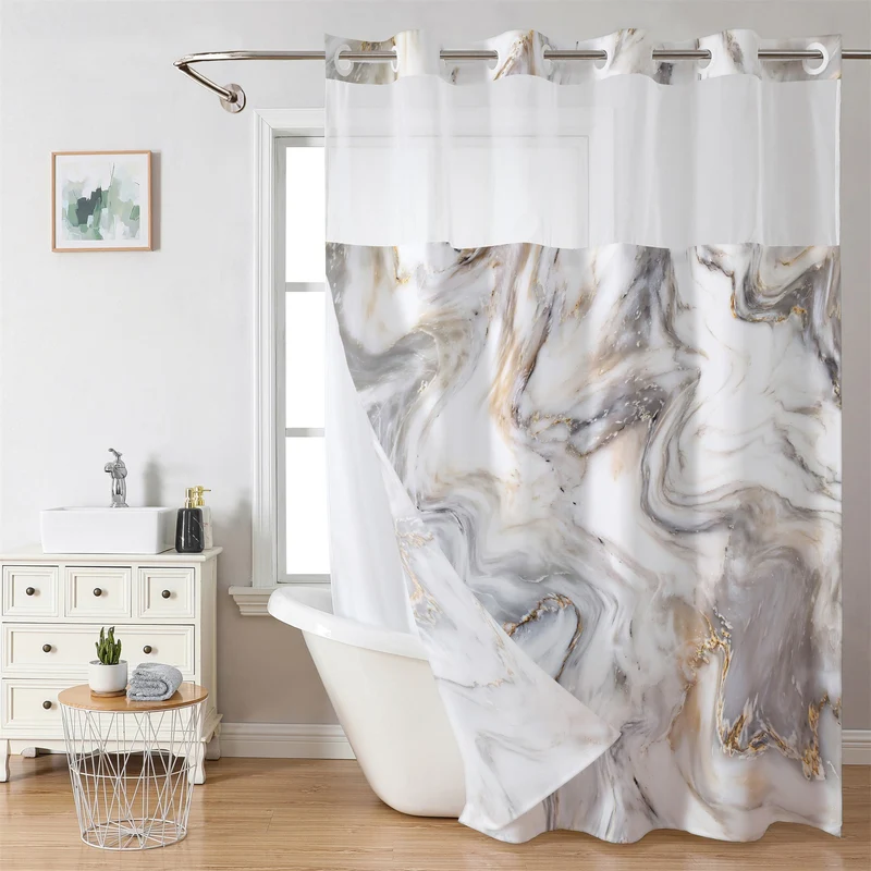 Luxuriöser Duschvorhang mit Marmordesign Skanto