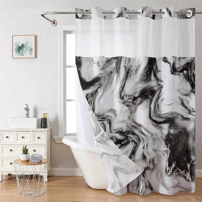 Luxuriöser Duschvorhang mit Marmordesign Skanto