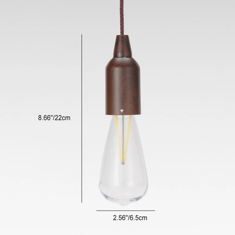 Retro Tragbare Wasserdichte Holzkegel Batterie USB 1-Licht Camping Outdoor Lampe | Skanto