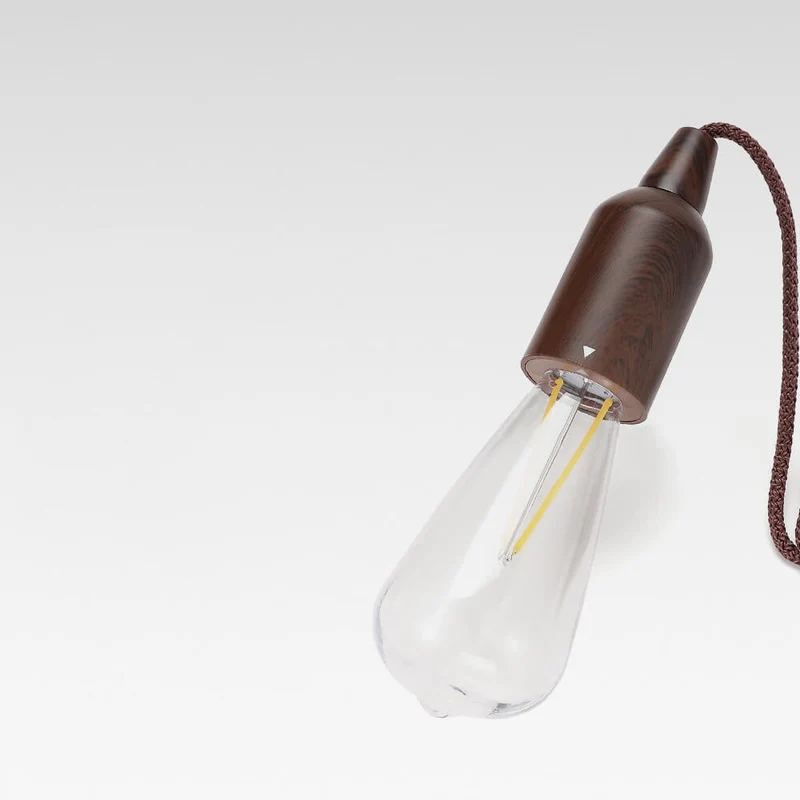 Retro Tragbare Wasserdichte Holzkegel Batterie USB 1-Licht Camping Outdoor Lampe | Skanto