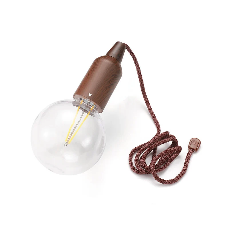 Retro Tragbare Wasserdichte Holzkegel Batterie USB 1-Licht Camping Outdoor Lampe | Skanto