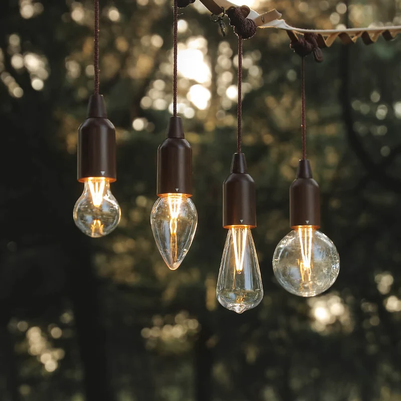 Retro Tragbare Wasserdichte Holzkegel Batterie USB 1-Licht Camping Outdoor Lampe | Skanto