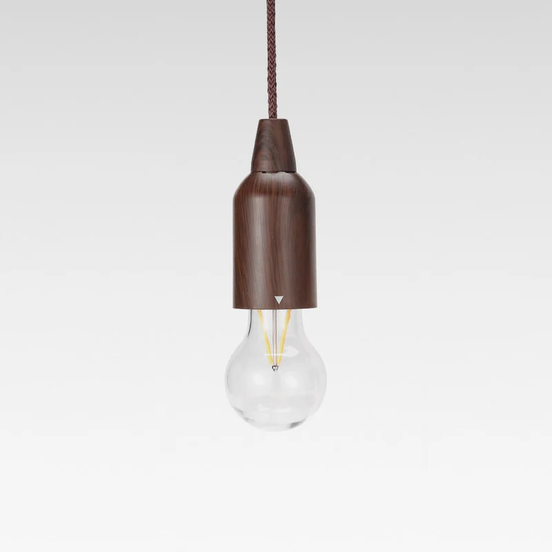 Retro Tragbare Wasserdichte Holzkegel Batterie USB 1-Licht Camping Outdoor Lampe | Skanto