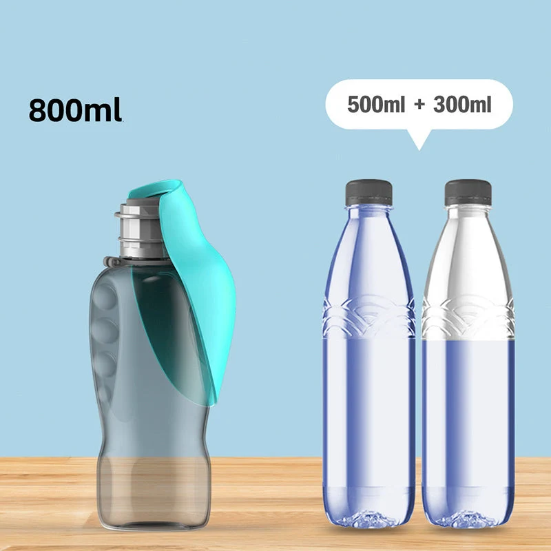 Tragbare 800ml Hundetrinkflasche. | Skanto