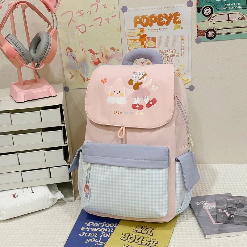 Lustiger Schulrucksack Skanto mit Illustration