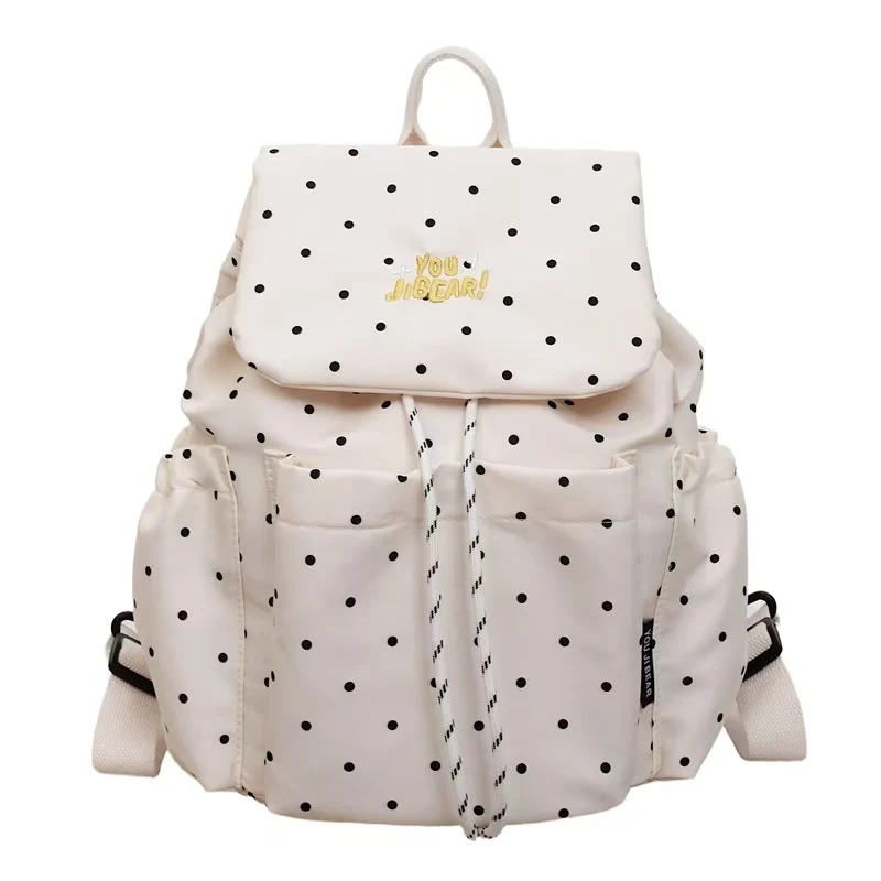 Strukturierter Polka-Dot-Rucksack Skanto
